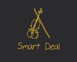 Golden Violin Cello logo design