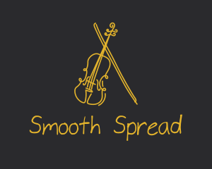 Golden Violin Cello logo design