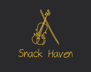 Golden Violin Cello logo design