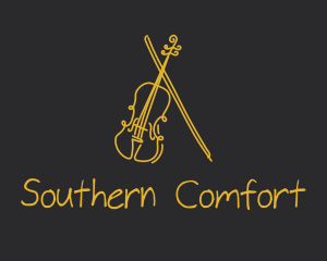 Golden Violin Cello logo design