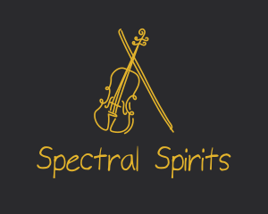 Golden Violin Cello logo design