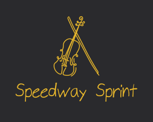 Golden Violin Cello logo design