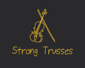 Golden Violin Cello logo design