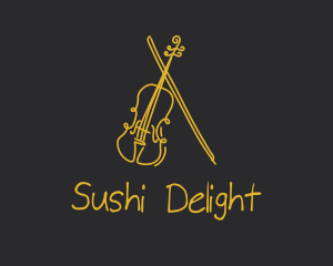 Golden Violin Cello logo design