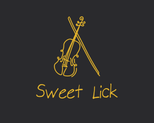 Golden Violin Cello logo design