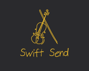 Golden Violin Cello logo design