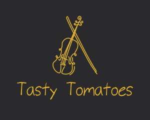 Golden Violin Cello logo design