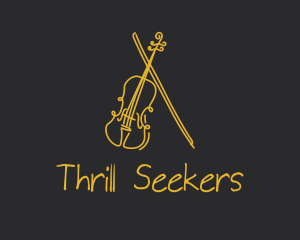 Golden Violin Cello logo design