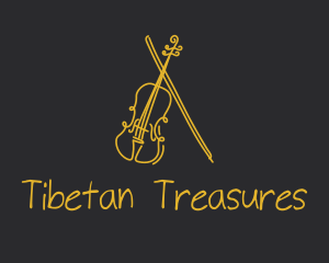 Golden Violin Cello logo design