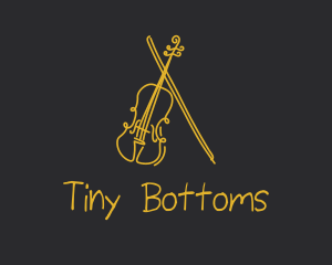 Golden Violin Cello logo design