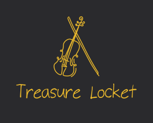 Golden Violin Cello logo design