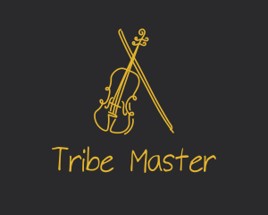 Golden Violin Cello logo design