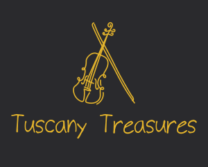 Golden Violin Cello logo design