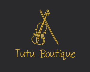 Golden Violin Cello logo design