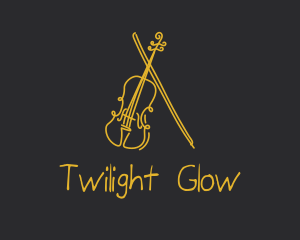 Golden Violin Cello logo design