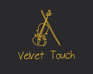 Golden Violin Cello logo design