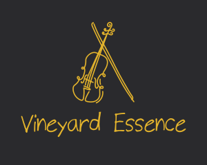 Golden Violin Cello logo design