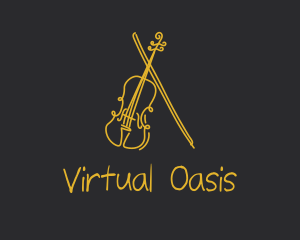 Golden Violin Cello logo design