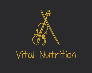 Golden Violin Cello logo design