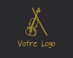 Golden Violin Cello logo design