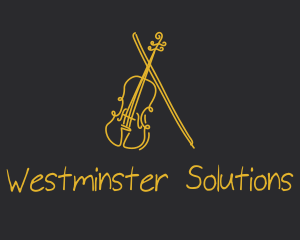 Golden Violin Cello logo design