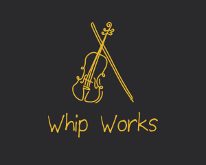 Golden Violin Cello logo design