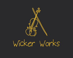 Golden Violin Cello logo design