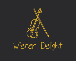 Golden Violin Cello logo design