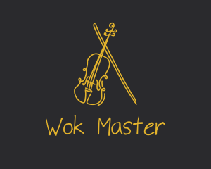 Golden Violin Cello logo design