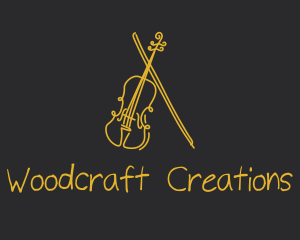 Golden Violin Cello logo design