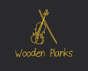 Golden Violin Cello logo design