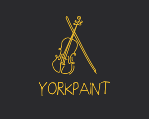 Golden Violin Cello logo design