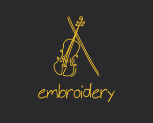 Golden Violin Cello logo design