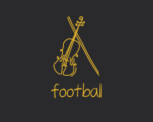 Simple - Golden Violin Cello logo design