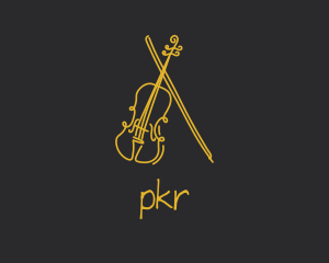 Golden Violin Cello logo design