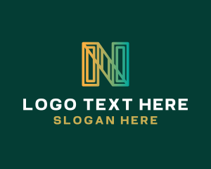 Financial - Gradient Modern Company Letter N logo design