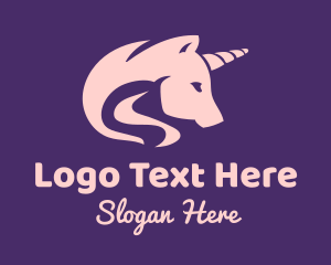 Equine - Pink Unicorn Horse logo design