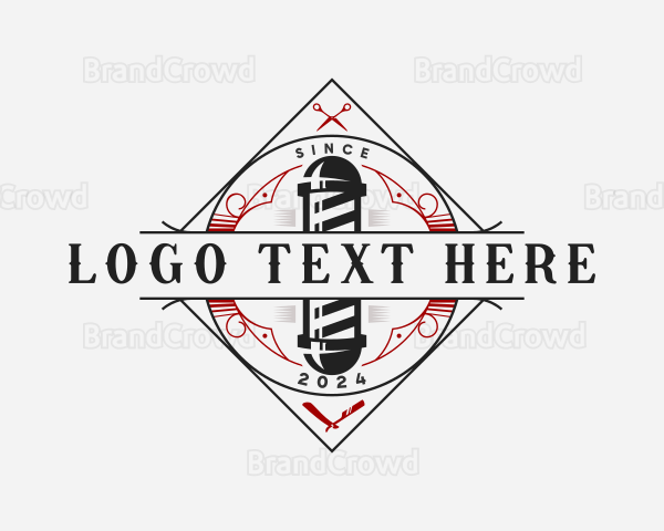 Razor Scissor Barbershop Logo