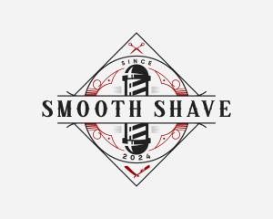 Shave - Razor Scissor Barbershop logo design