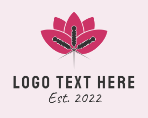 TCM - Lotus Flower Acupuncture logo design