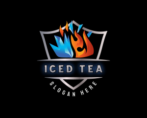 Fire Ice HVAC logo design