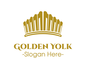 Golden Royal Tiara logo design