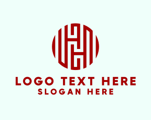 Maze Pattern Letter H  Logo
