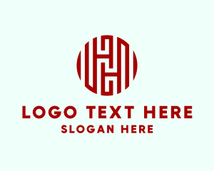 Insurance - Maze Pattern Letter H logo design