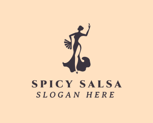 Salsa - Folk Dance Dancer logo design