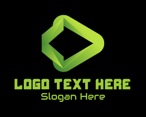 Video Player - Gradient Streaming Digital Tech logo design