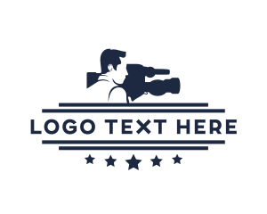 Photographer - Film Camera Man logo design