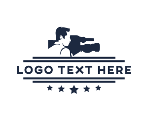 Video - Film Camera Man logo design