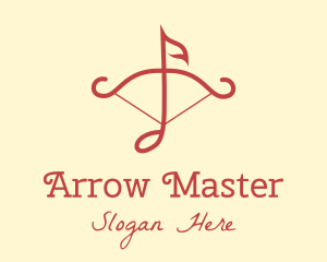 Music Note Archery logo design