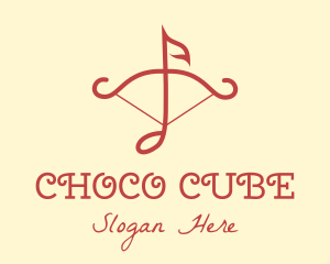 Singer - Music Note Archery logo design